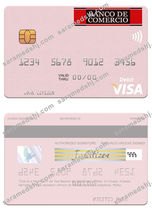 Peru Banco de Comercio visa debit card